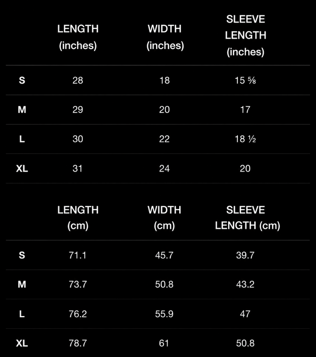Size Guide